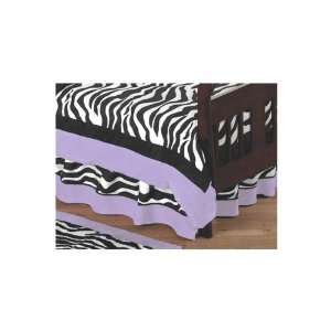  Zebra Purple Toddler Bed Skirt