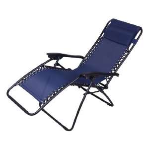  Aosom Zero Gravity Recliner Lounge Patio Pool Chair   Blue 
