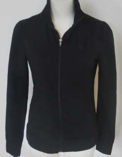 Banana Republic Womens Black Fleece Lined Sweatshirt Jacket Sizes S 