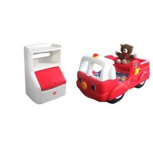  Fire Engine Bed & Storage Chest Set Baby