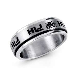   Mens Stainless Steel Spanish HLJ Haz Lo Justo CTR Ring Jewelry