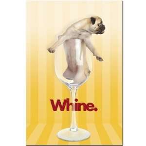 Pug Whine by Gifty Idea Greeting Cards And Such, Canvas Art   24 x 16 