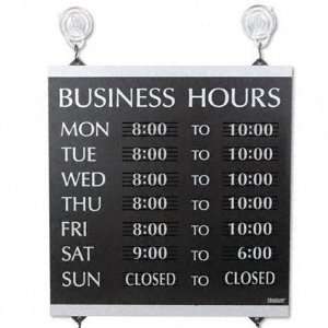   Business Hours Sign with Characters Suction Cups