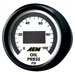  AEM 30 4401 0 100 PSI Oil or Fuel Pressure Gauge 