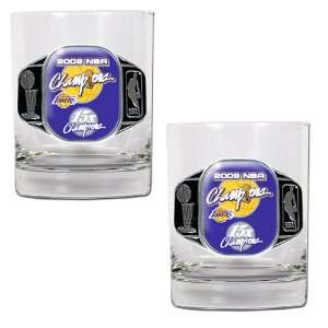   NBA 2pc 14oz Rocks Glass Set 09 Finals Champ