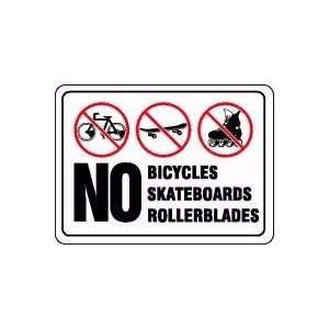  No Bicycles Skateboards Rollerblades (w/Graphic) 10 x 14 