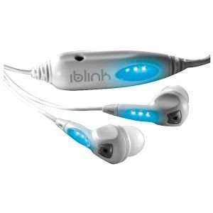   WLB2 EARBUDS WITH LED LIGHTS (WHITE WITH BLUE LED LIGHTS) Electronics
