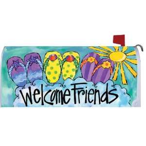  Flip Flops Welcome   Magnetic Mailbox Cover Wrap