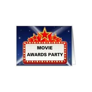  Starred Movie Marquee Movie Awards Party Card Health 