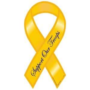  Support Our Troops   4 x 8 Yellow Ribbon Magnet 