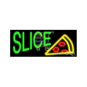    Slice Logo Neon Sign 13 Tall x 32 Wide x 3 Deep 