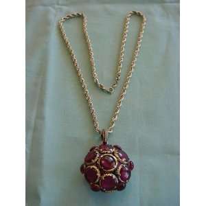  Rose Colored Ball Pendant Jewelry