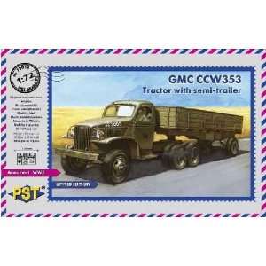  PST 1/72 GMC CCW353 WWII Tractor w/Semi Trailer Kit Toys & Games