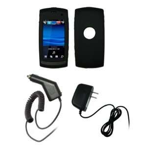  Sony Ericsson Vivaz   Jet Black Soft Silicone Gel Skin 