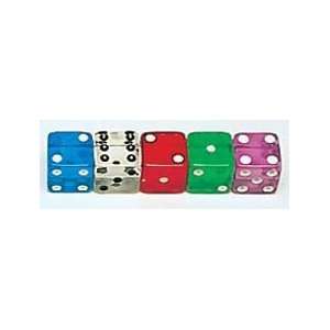  CLEAR dice Assorted colors 100 per pack Toys & Games