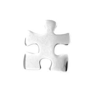   Autism Awareness Silver Puzzle Pin Fundraiser 10 Pack 