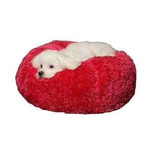  Paus 9090   X Silky Fleece Ball Dog Bed Fabric Azalea 