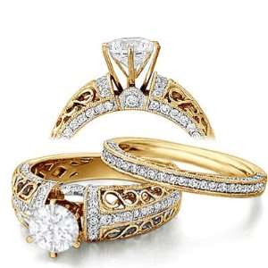 85 Carat Round Diamond Engagement Ring Bridal Set Engagement Rings 