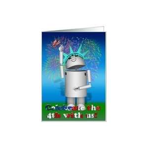  4th of July Invitation with Fireworks Card Health 