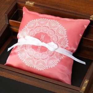  Lace   Ember Personalized Ring Pillow Pillows