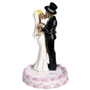  Figurine  Love Never Dies  Wedding Skulls on Cake