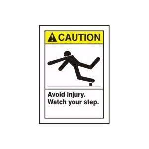  CAUTION AVOID INJURY WATCH YOUR STEP (W/GRAPHIC) Sign   10 
