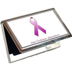  Anti Violence Awareness Ribbon Business Card Holder 