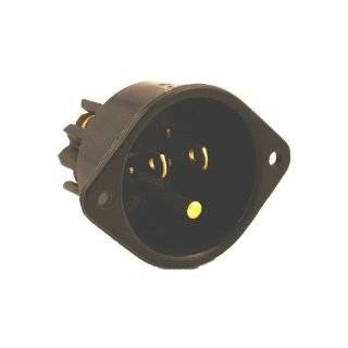 Leviton 5239 15 Amp, 125 Volt, Flanged Inlet Receptacle, Straight 