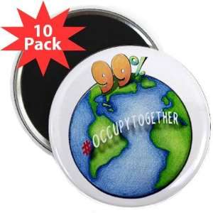 Occupy the Globe WE ARE THE 99% OWS Protest 2.25 inch Fridge Magnet 10 