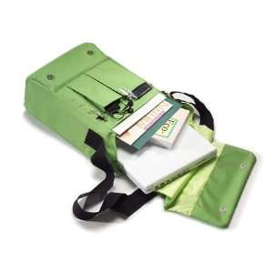  act2 Shoreline Green Smart Messenger Laptop Bag   Verticle 
