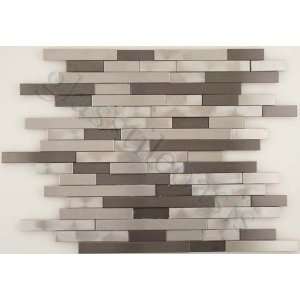   Steel Kitchen Brushed Stainless Steel Tile   17110
