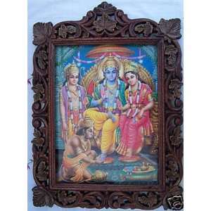  Sita, Ram Laxman & Hanuman, Pic in Wood Craft Everything 