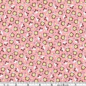  45 Wide Auntie Ems Tinman Flowers Pink Fabric By The 