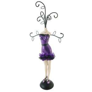  Jewelry Holder Glossy Rose Mannequin Large Purple 17in 