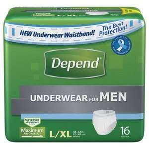   Absorbency Mens Large/X Large   Case of 64 (4 Packs of 16)   19842