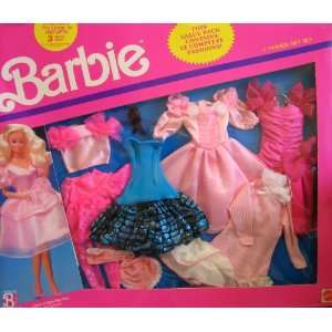  Barbie 6 Fashion Gift Set w Dressy & Bedtime Fashions (1990 