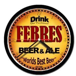  FEBRES beer and ale cerveza wall clock 