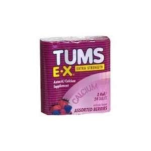  Tums E X Tabs Asstd Berries Size 12 ROLLS Health 