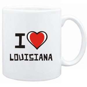  Mug White I love Louisiana  Cities