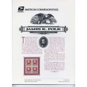  USPS American Commemorative Panel #475 James K. Polk (Nov 