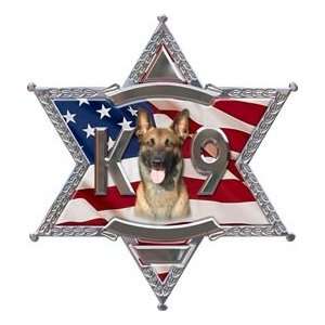  6 Point Star Police K9 Decal   6 h   REFLECTIVE 