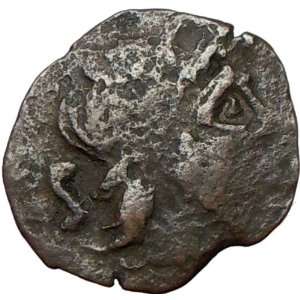  ROMAN REPUBLIC 211BC Semis ROMA & SHIP Ancient Coin PUNIC 