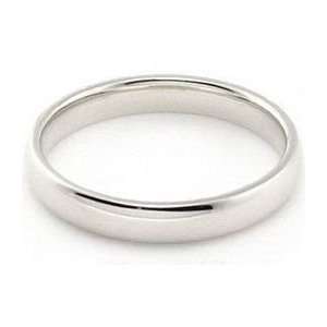  White Gold 3mm Comfort Fit Dome Wedding Band Heavy Weight   Size 12.5