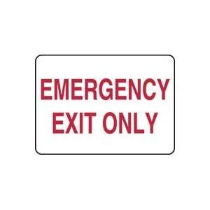  EMERGENCY EXIT ONLY 10 x 14 Dura Plastic Sign