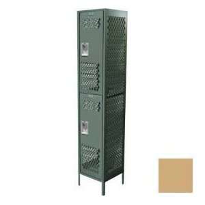 Competitor Ventilated Double Tier Locker, Adder, 1 Wide, 15W X 18D X 