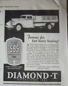 1933 Diamond T Truck Famous for Heavy Hauling Ad  