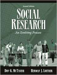 Social Research An Evolving Process, (0205337449), Donald G. McTavish 