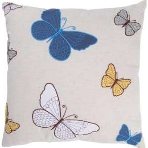  Natural/Blue Pillow T 3523 White