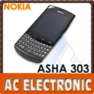 Nokia Asha 303 3G Wifi Mobile Phone Grey+4Gifts+1 Year Warranty 