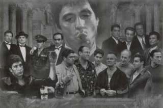 Title Gangsters Collage Godfather Goodfellas Scarface Sopranos Movie 
